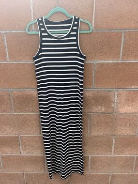 COS Navy and White Striped Tank Maxi Dress like new
